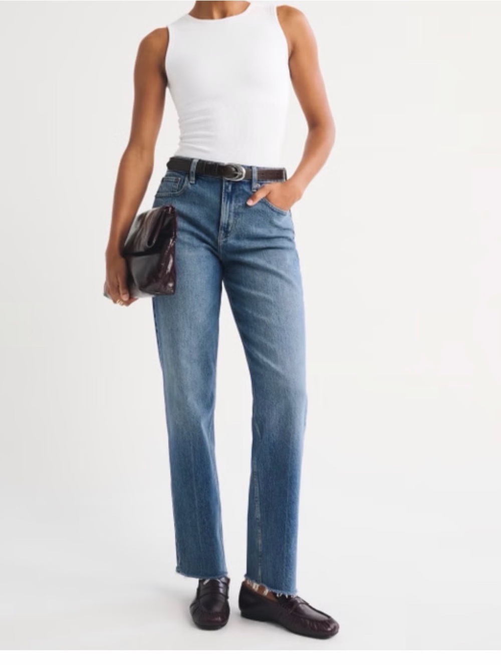 abercrombie 90s straight ultra high rise curve love